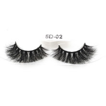 Handmade Eyelashes Wholesale Custom Package 3D 5D 25mm Mink Fur Strip Eyelashes